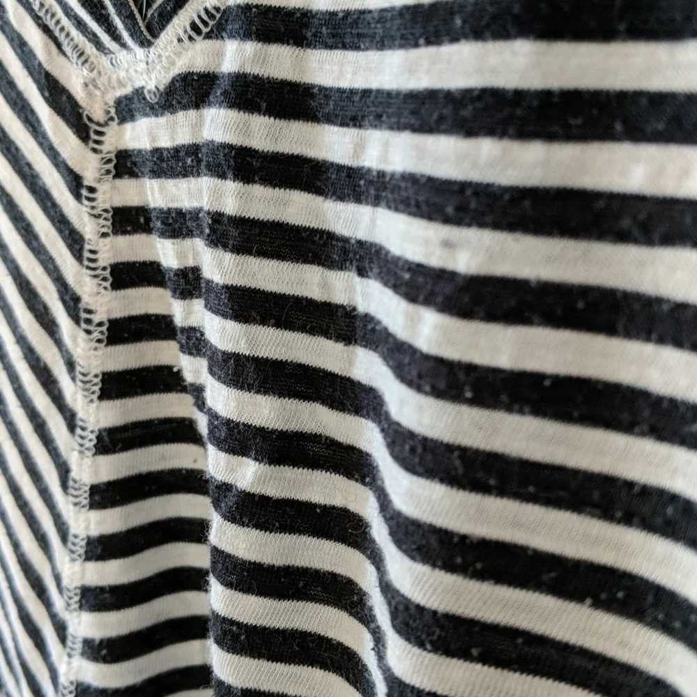 ANTHROPOLOGIE POSTMARK ASYMMETRICAL HEM STRIPED LO